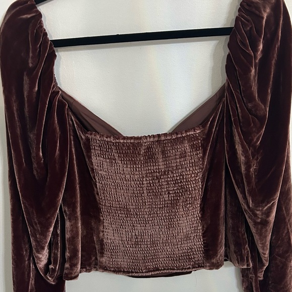 Pink Crushed Velvet Wilfred Top - Picture 3 of 5